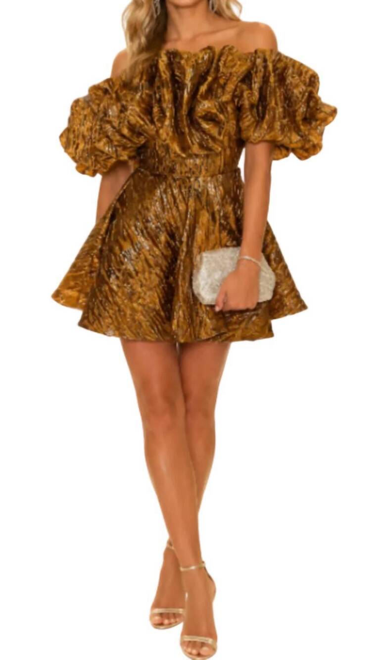 NEW BUDDYLOVE women's caroline buddy love dress in gold